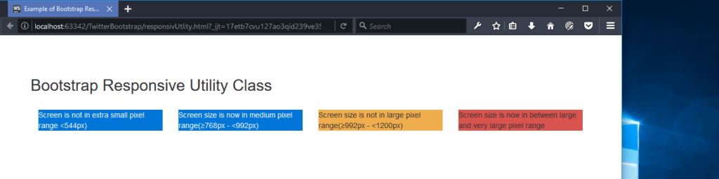 Bootstrap Responsive Utility Class - View2