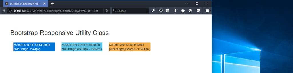 Bootstrap Responsive Utility Class - View3